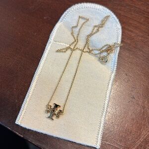 Tory Burch Miller logo necklace